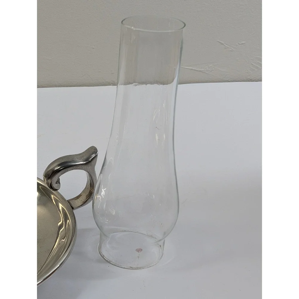 Signed Vintage Miniature Finger‎ Kerosene Oil Lamp